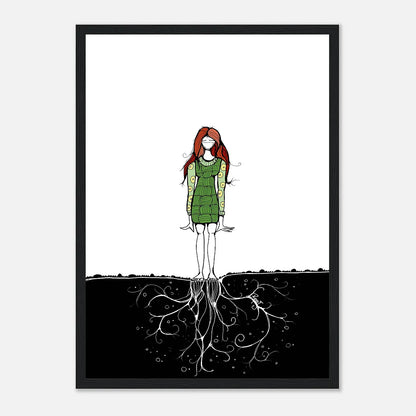 Unsichtbarer Tanz – Poster mit Holzrahmen