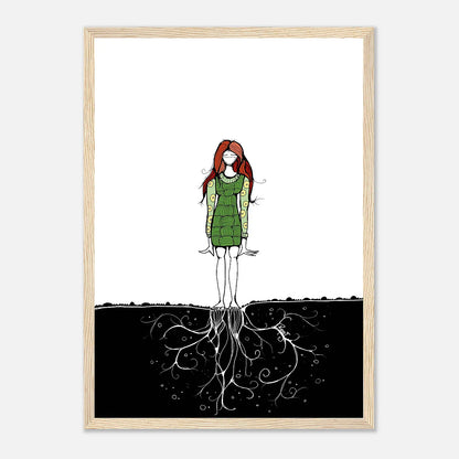 Unsichtbarer Tanz – Poster mit Holzrahmen