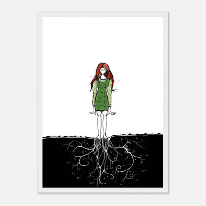 Unsichtbarer Tanz – Poster mit Holzrahmen