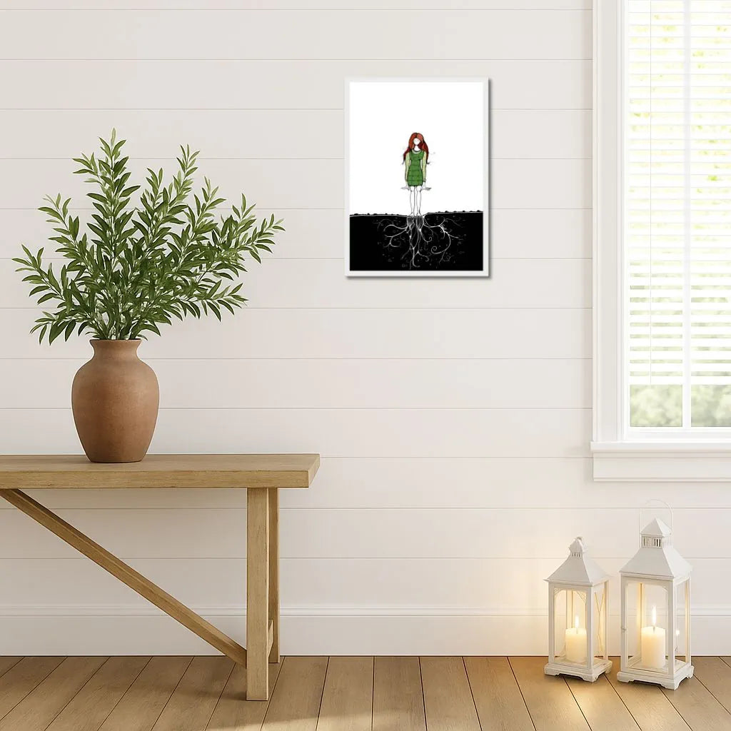 Unsichtbarer Tanz – Poster mit Holzrahmen