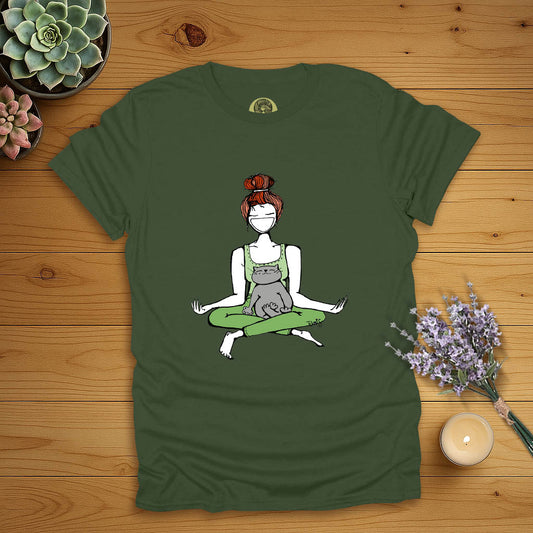 Cat-like Meditation T-Shirt