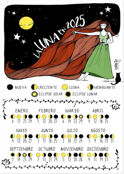Calendario Lunar 2025 (Póster)